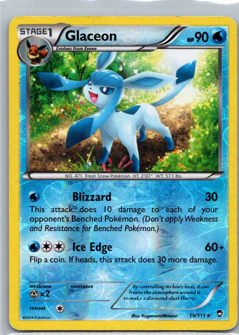 Pokemon TCG Glaceon 19/111 Furious Fists Reverse LP