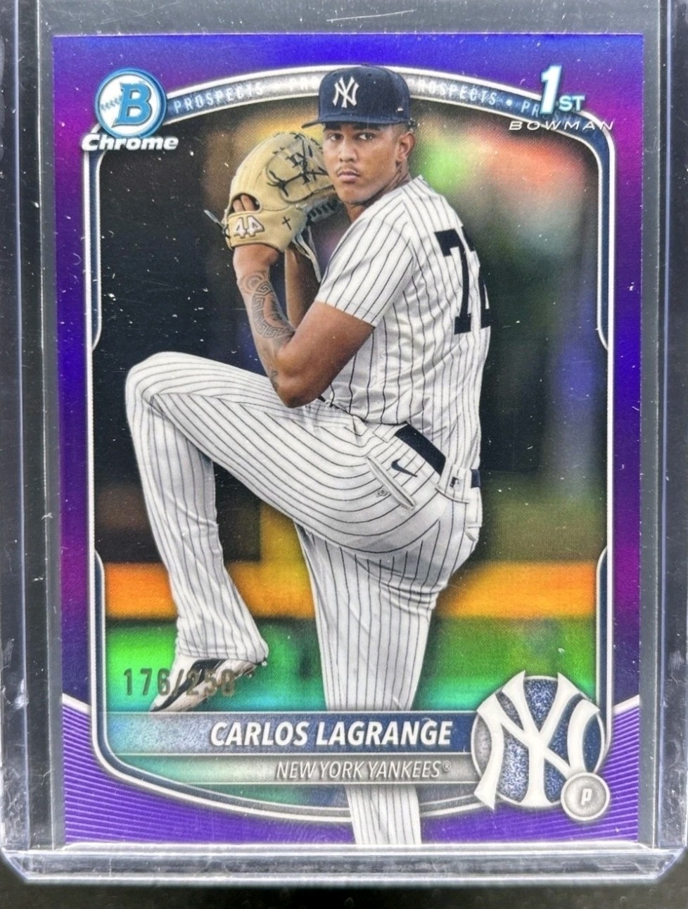 2025 Bowman Chrome -Prospects Carlos Lagrange BCP-202 Purple Refractor /250