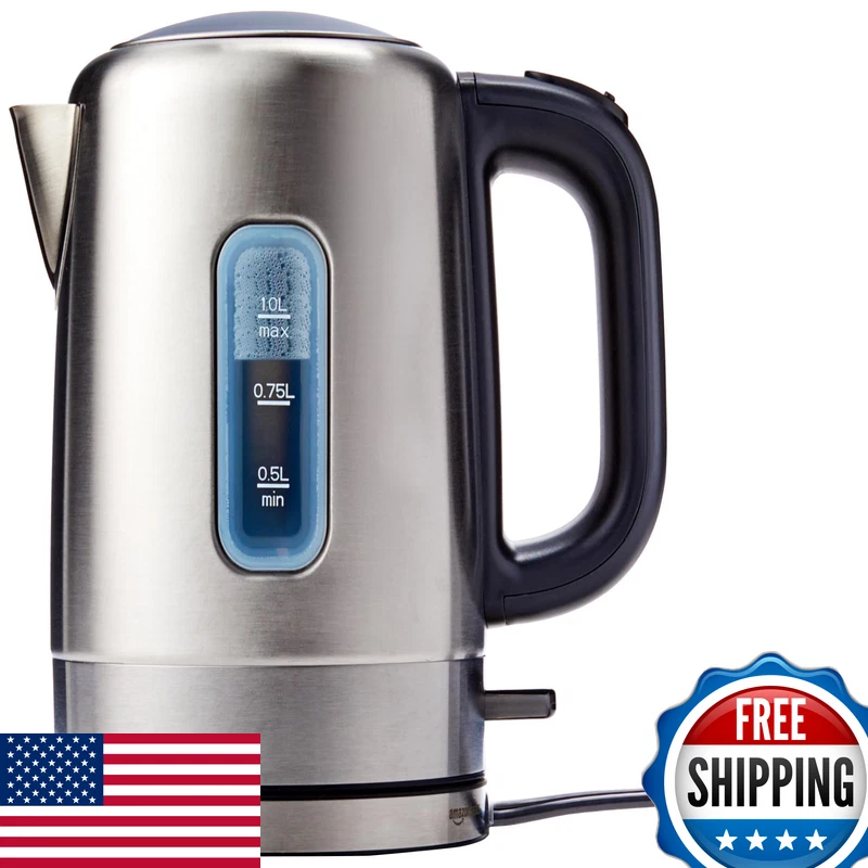 Retailer Basics Electric Stainless Steel Kettle For Tea And Coffee Bpa-Free