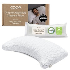 Coop Home Goods Original Crescent Adjustable Pillow Queen Bed For Shoulder