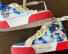 Sega Sonic the Hedgehog Hi-Top Kids Shoes, Canvas Sneakers, Size 12