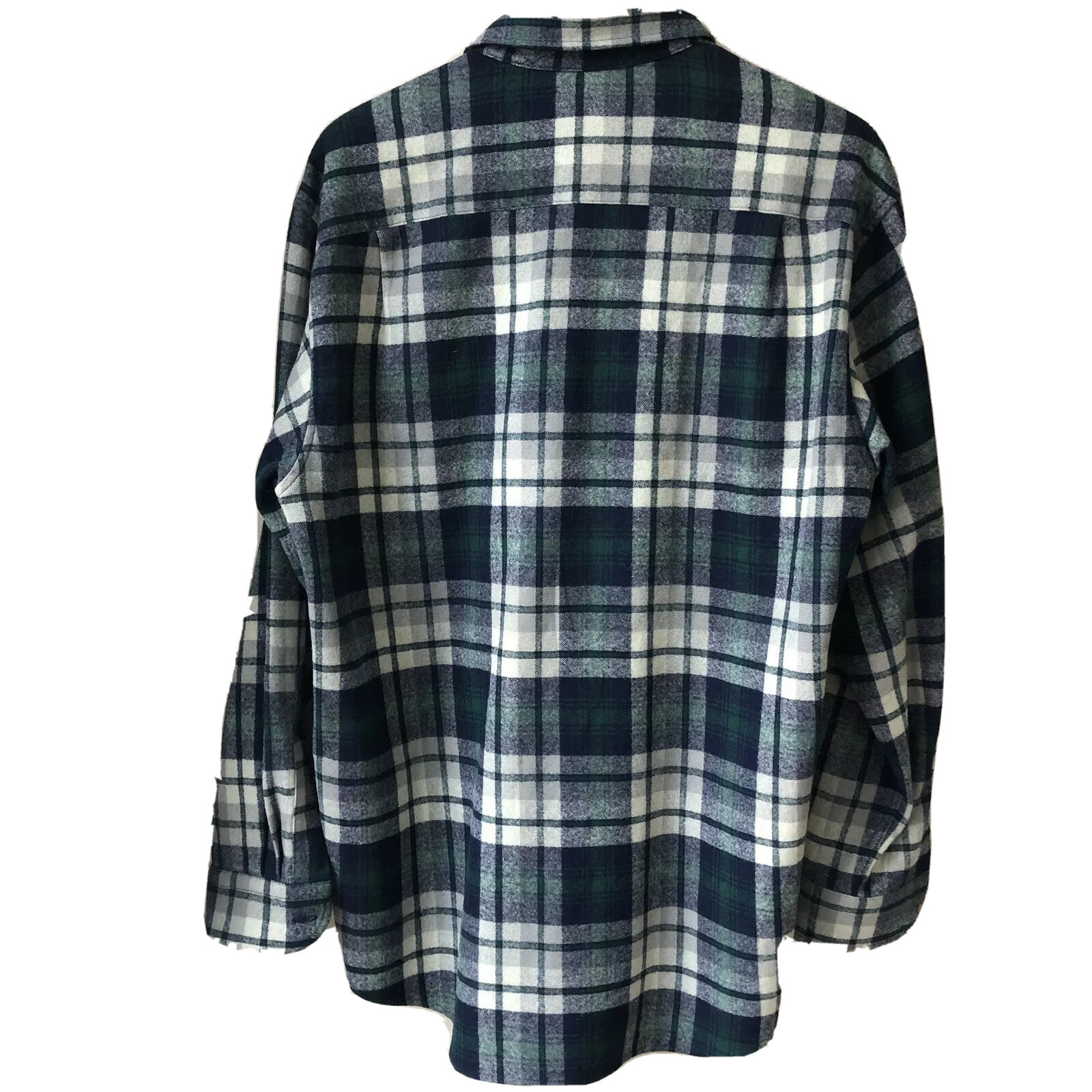 Pendleton Mens Button Down Shirt Virgin Wool Plai… - image 4