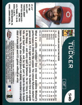 2001 Topps Chrome #546 Michael Tucker Cincinnati Reds Baseball