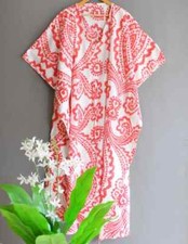 Indian Floral Printed Kaftan Cotton Hippie Maxi Women Nightwear Caftan Dress