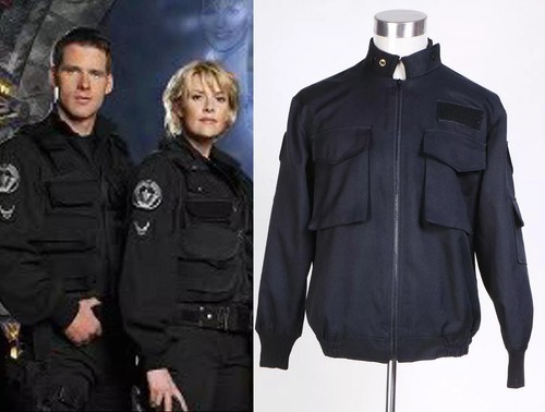 Hot Stargate SG1 schwarze Uniform Jacke Kostüm Halloween Karneval Cosplay Party - Bild 2 von 10