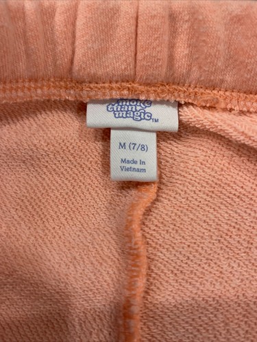 Three Pair Girl's Black Orange & Black/White Sweatpants Joggers Size 7 - Picture 3 of 5