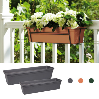 elho Green Basics Balkonkasten Blumenkasten Pflanzkasten Kbel innen &  auen | eBay.de