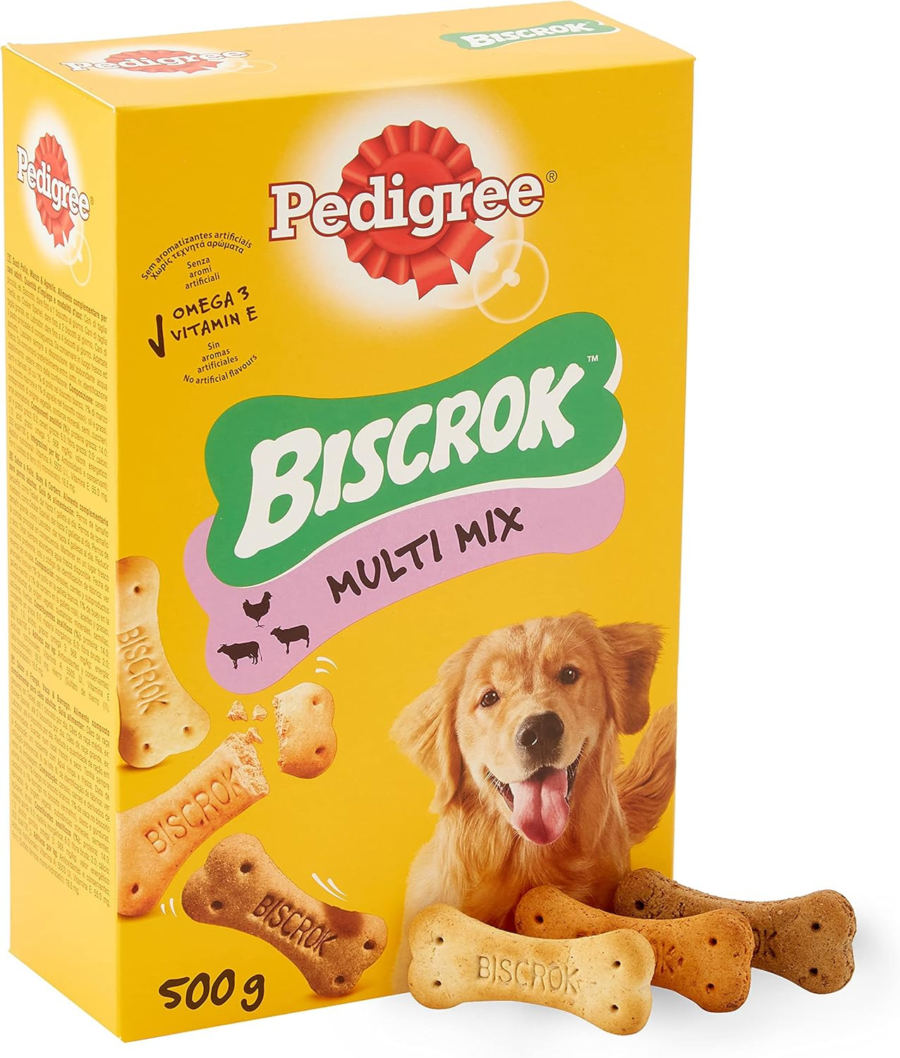 Biscrok Multi Mix Snack per Cane, Confezione Da 12 X 500 G