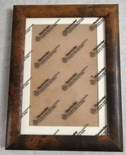 AEVETE 5x7 Dark Brown Photo Frame for Wall and Desk Decor- 3 Sets of 2 