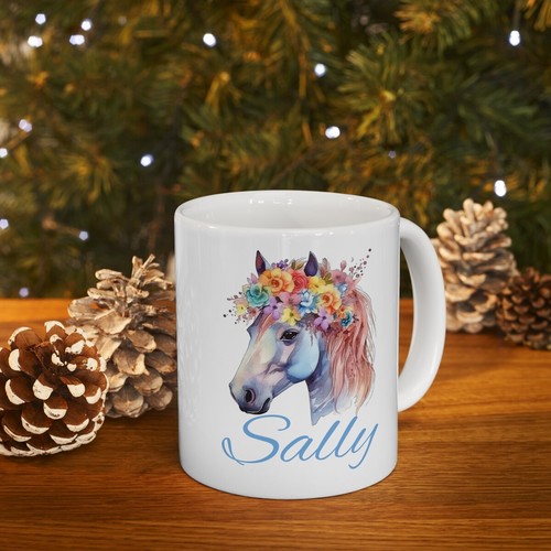 Taza de caballo personalizada para ella, taza de café animal, regalo para amantes de los caballos, vaquera - Imagen 2 de 10