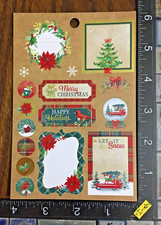 CHRISTMAS, WINTER, LABELS DIFFERENT DESIGNS, 1 SHEET BEAUTIFUL STICKERS XMAS20