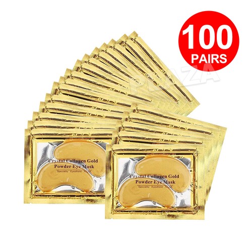 10-100Pair Gel Anti-Wrinkle Dark Circle Collagen Under Eye Patches Pad Mask Gold - Picture 13 of 13