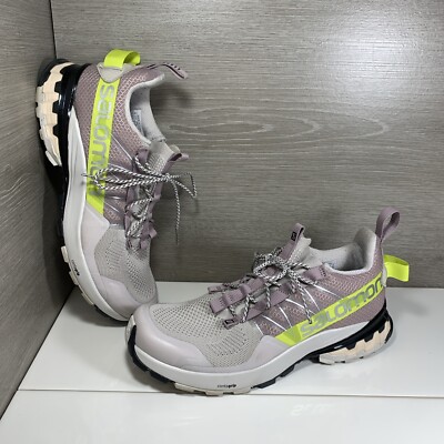 Salomon XA Cover Trail Running Shoe (Unisex) Size W 9 M 8 Gray Yellow EUC