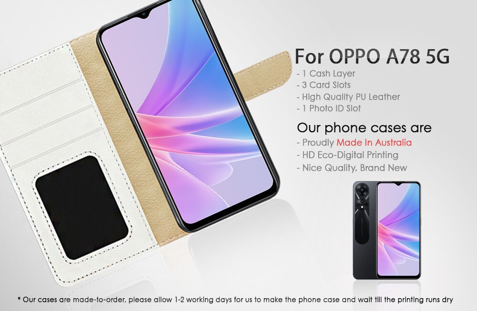 ( For Oppo A78 5G ) Wallet Flip Case Cover AJ24456 Vintage Pattern eBay