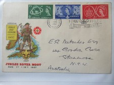GB 1957 World Scout Jamboree set posted First Day of Issue Sutton Coldfield