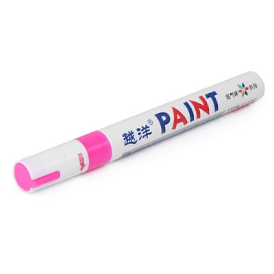 Paint Marker Pen Waterproof Permanent Tire Tyre Tread Rubber Metal Access Pink