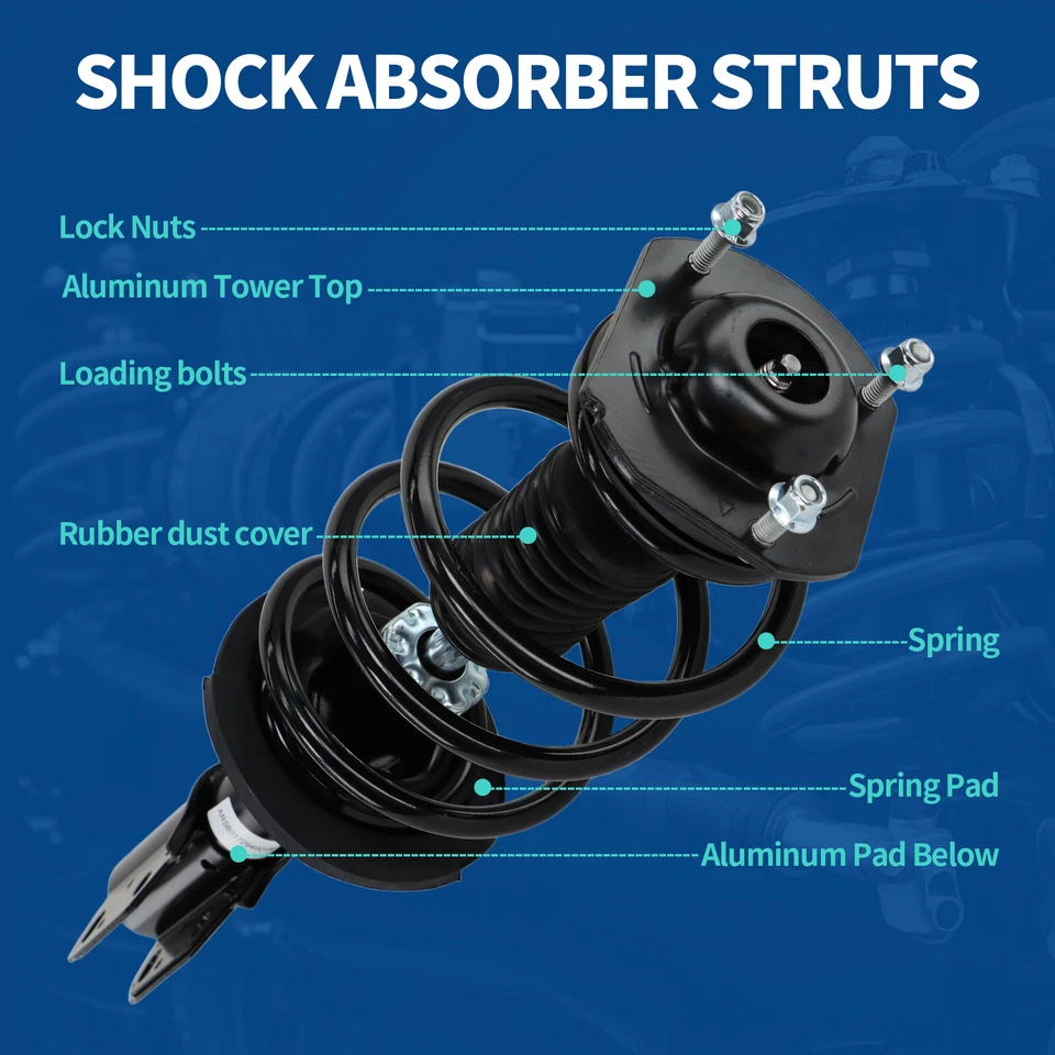 Pair Front Struts w/ Coil Spring for 2010 2011 2012 2013 2014 2015 Toyota Prius - Image 2 of 4