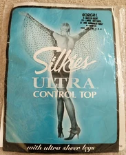 Vintage Silkies Ultra Control Top Nude Pantyhose Size X/Queen (sealed)