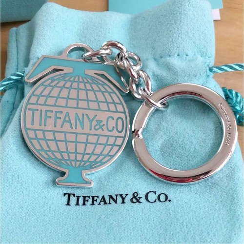 Silver Plane Globe Key Ring Keychain 