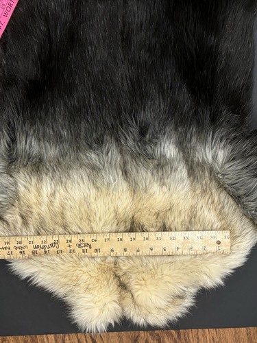 French Connection Johanna Black White Mock Neck Ombré Faux Fur Coat $228 - Picture 10 of 11