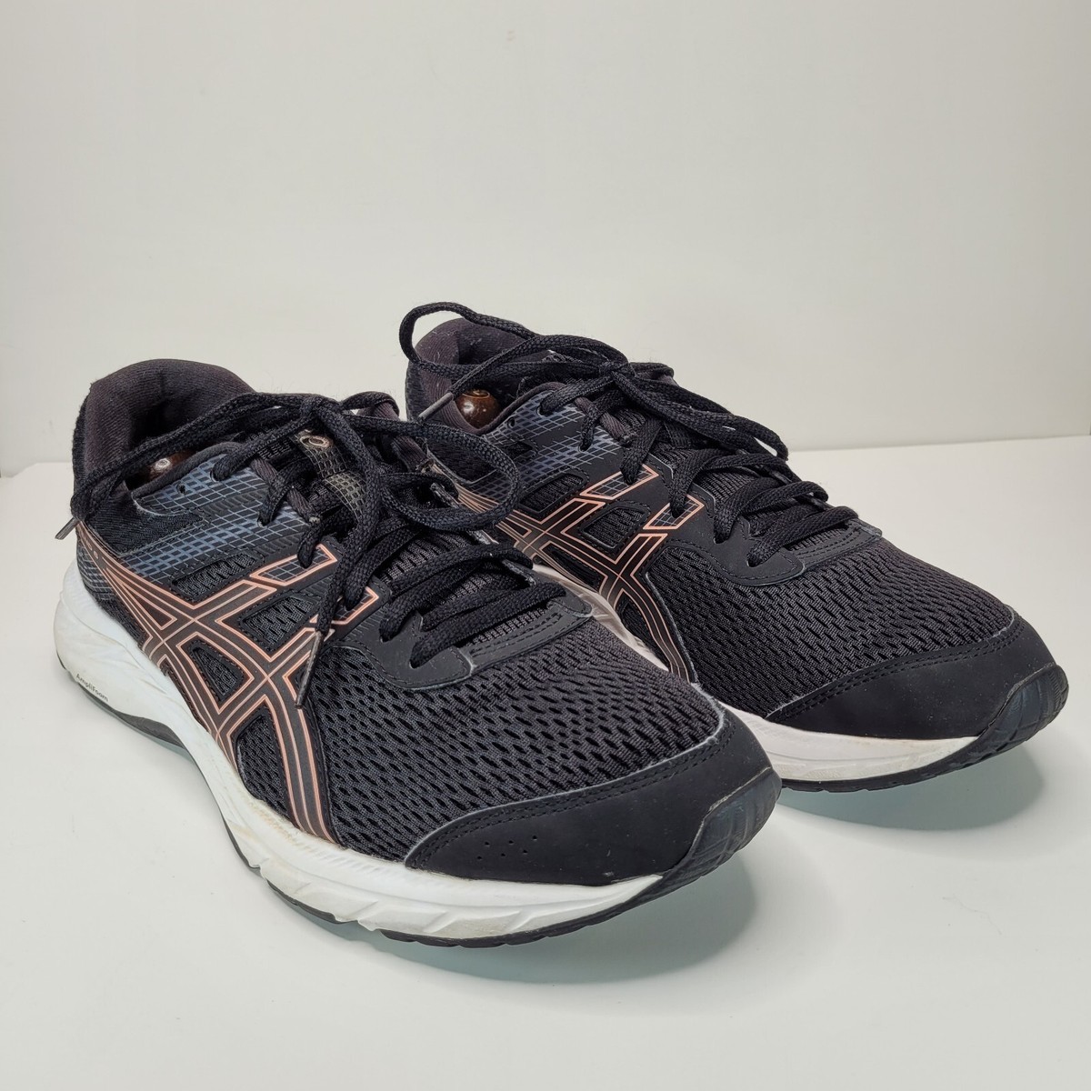 Asics Womens Gel Contend Black Running Shoes Sneakers Size 11