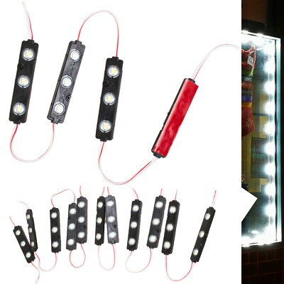 LEDUPDATES STOREFRONT LED LIGHT BLACK SHELL WHITE 6000K + UL POWER SUPPLY