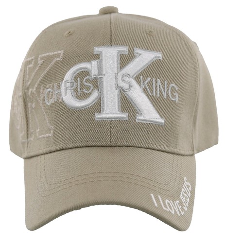 JESUS CHRISTIAN BALL CAP HAT TAN 