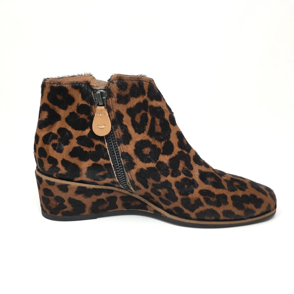 Gentle Souls Ella Botines Botines Zapatos Mujer Talla 6.5 Piel de becerro Leopardo Foto 4 de 4