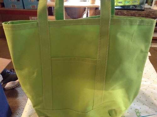 Green canvas tote bags - Picture 2 of 3