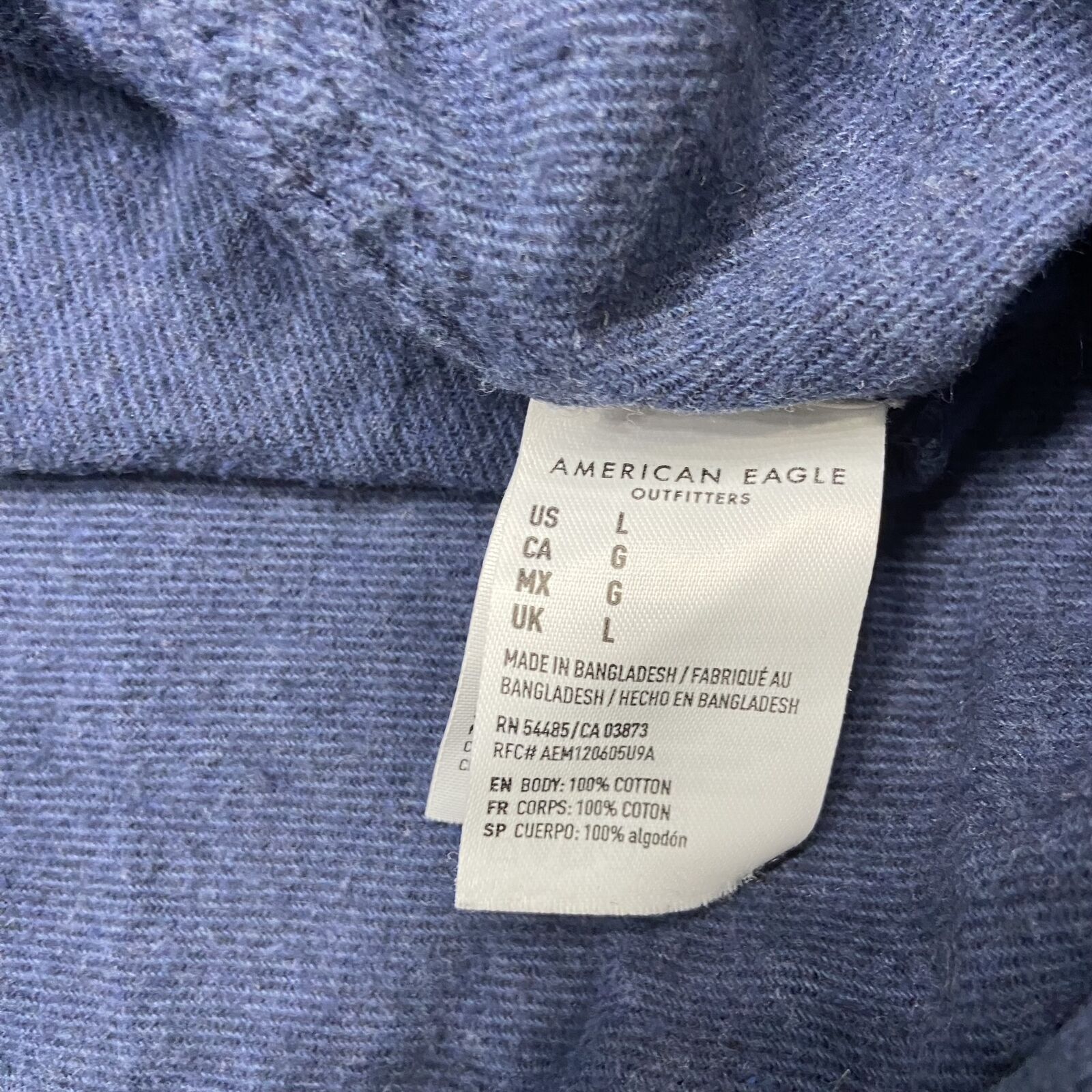 AMERICAN EAGLE Button Down Collared Blue Denim Ca… - image 5