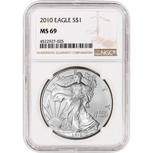 2010 American Silver Eagle Coin - NGC MS69