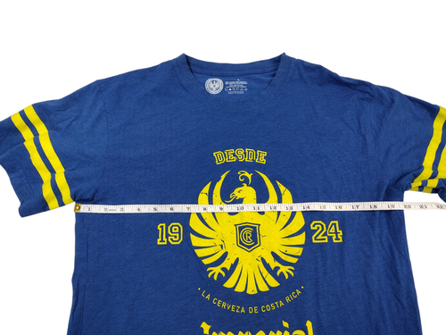 Pura Vida Desde Imperial Cerveza Beer Costa Rica T Shirt Men Large - Blue Yellow - Picture 7 of 10