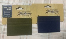 2 X Mantaray Rip Stop One Size Nylon Credit Card Holder - Khaki & Navy - New