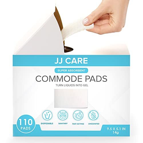 Commode Pads Pack of 110 Super Absorbent Gel Pads for Bedside Commode
