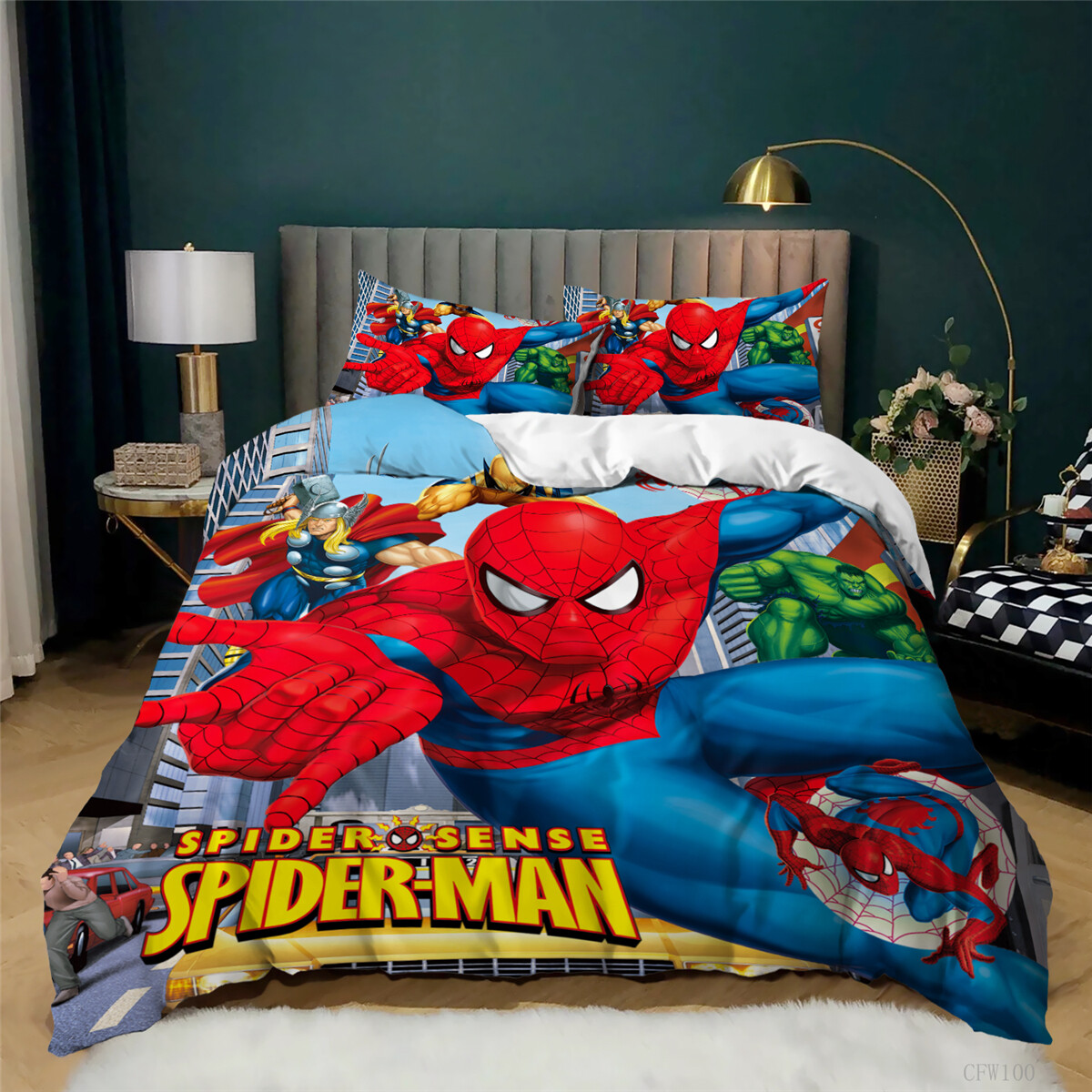 Spiderman Single Double Queen King Super King Bed Quilt Duvet