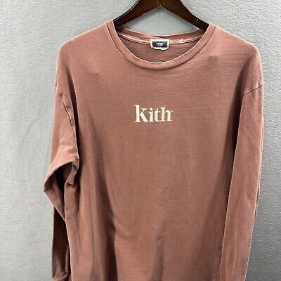 Kith Classic Logo Long Sleeve Tee Mens Large Molecule Coral Kith Classic Logo Long Sleeve Tee Mens Large Molecule Coral