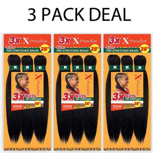 Sensationnel African Collection Kids Jumbo Braid Pre Stretched X Pression Hair 3 - 第 1/13 張圖片