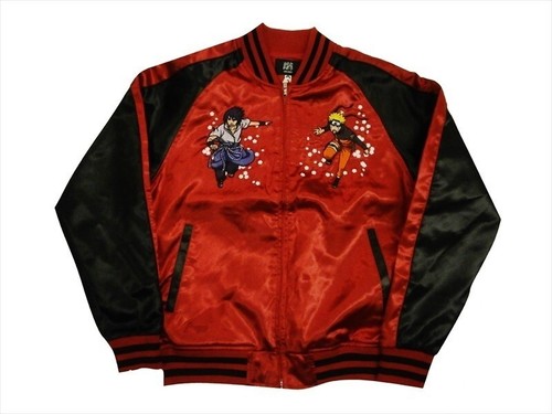 Unused Oboro x Naruto Men's Sukajan Jacket Embroidered Red Size M Deadstock - Picture 2 of 5