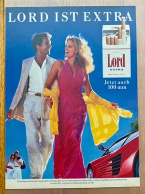 Lord Extra Ferrari Testarossa Original 1986 Vintage Advert Werbung Reklame