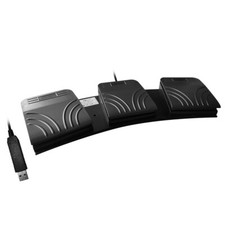 Triple USB Foot Switch Pedal Controller Custom Shortcut Keys Multi-Media Game