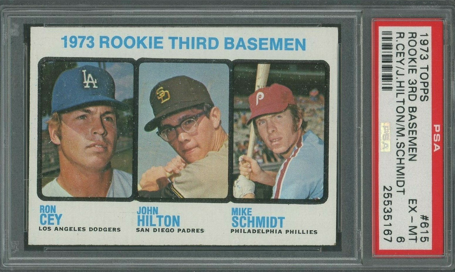 Mike Schmidt 1973 Topps Rookie #615 ** PSA 6 ** 500 HR Club - Centered 50/50 !
