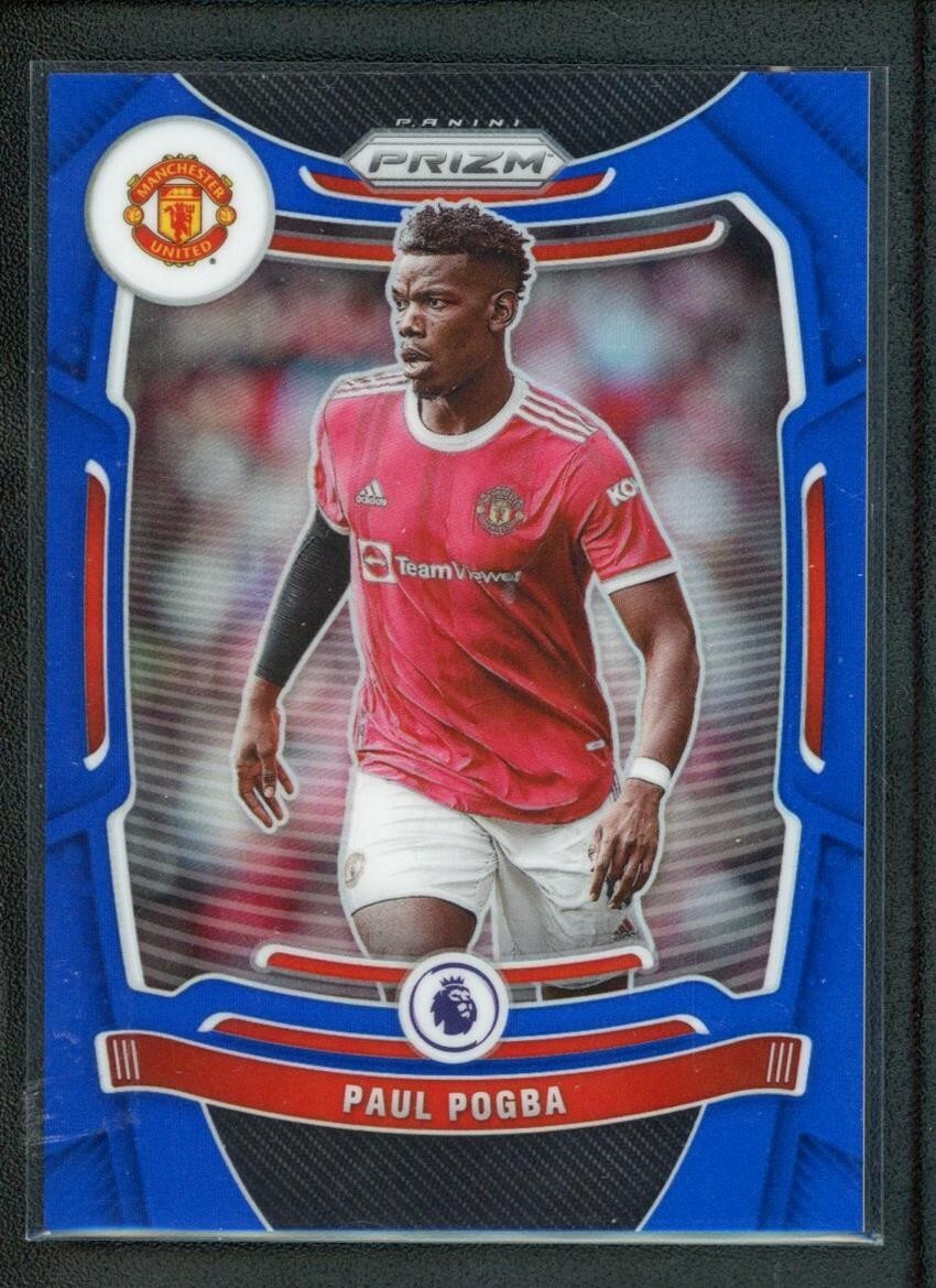 2021-22 PAUL POGBA 287/340 PANINI PRIZM PREMIER LEAGUE BLUE