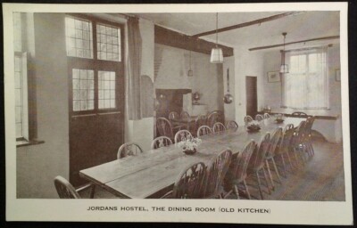 Jordans UK Postcard Early 1900s Rare England Hostel Dining Room Kitchen Penn May