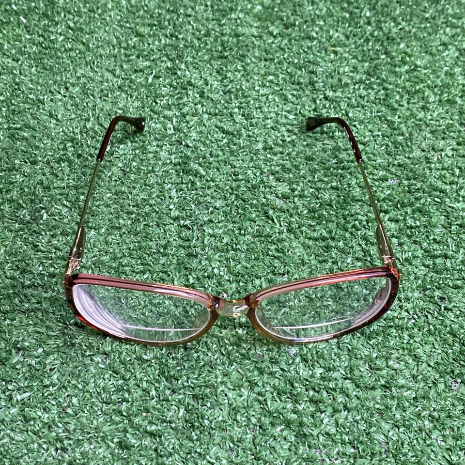 Monturas de gafas vintage Gloria Vanderbilt 746 para mujer de gran tamaño ciruela y oro RX Foto 2 de 4