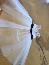 JJs House Dress Size 5 Flower Girls Ivory White Bust 24 Waist 22.75 Wedding 