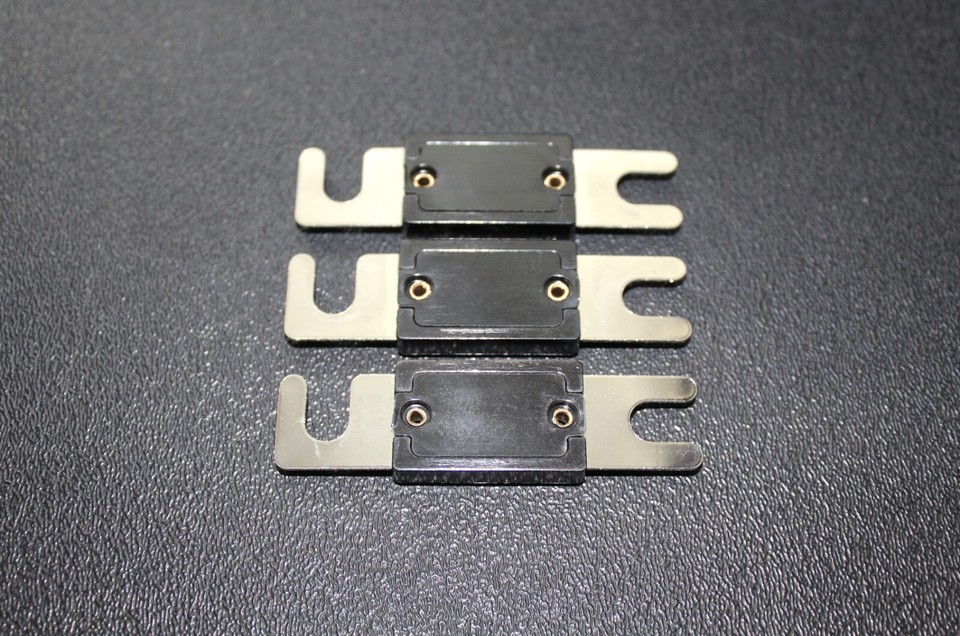 3 PACK 200 AMP ANL FUSE FUSES NICKEL PLATED INLINE WAFER CAR AUDIO