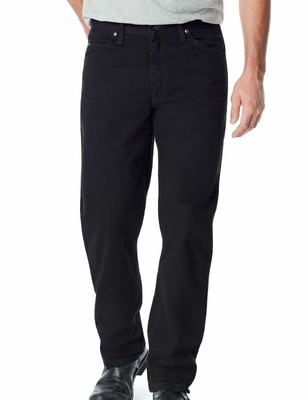 Wrangler Mens Jeans Black Size 36X34 Relaxed Fit Classic 5 Pocket Solid | eBay