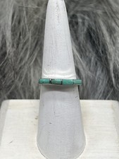 TURQUOISE  STERLING SILVER  BAND  RING 6.25 