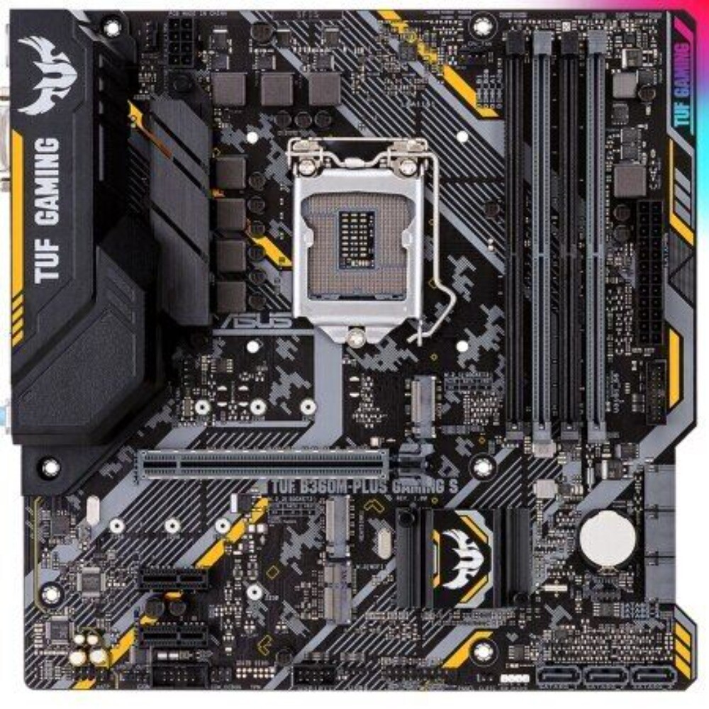 Asus TUF B360M-PLUS Gaming S LGA1151 Motherboard with Intel B360 Chipset Supports 64GB RAM  