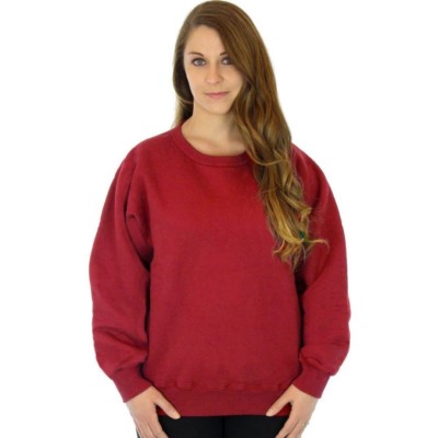 Womens 100% Heavy Cotton Crew Pullover Sweatshirt CottonMill Made in  Canada